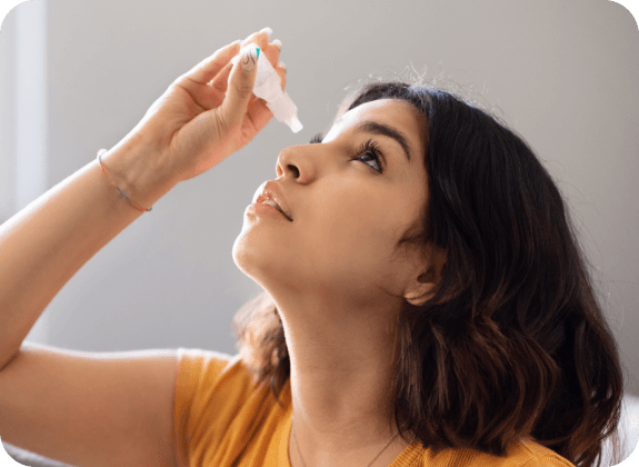 dry eye treatment with lubricating drops