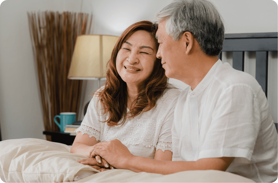 happy couple after yag laser capsulotomy vision improvement