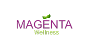 magenta wellness logo with green leaf