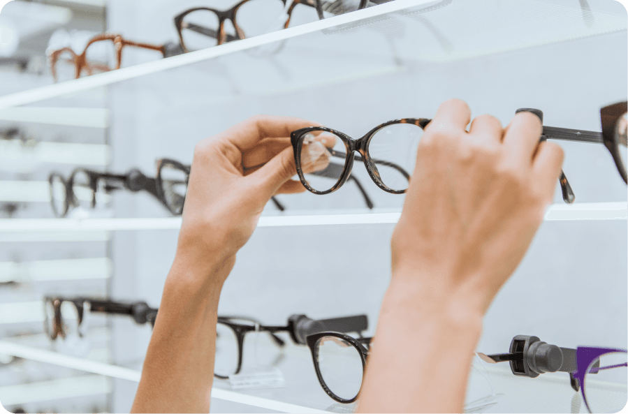 prescription glasses selection for non-surgical vision correction